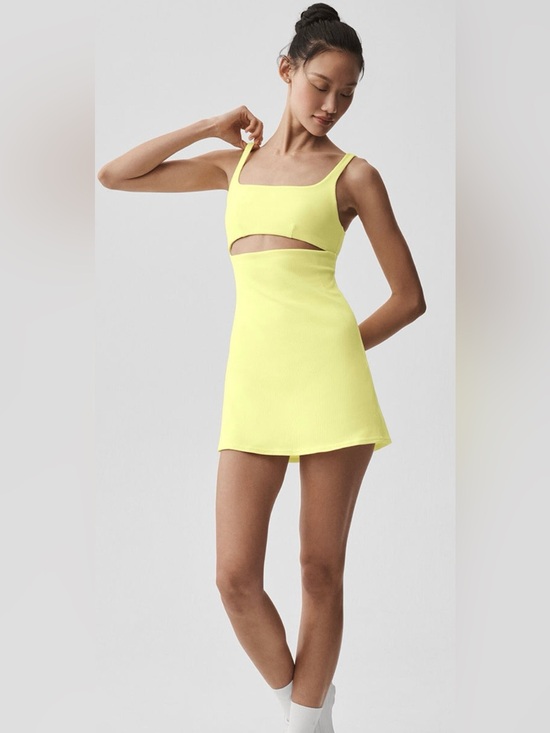 ALO Yoga Dresses & Skirts - Alo Yoga NWT Slice Tennis in Sunshine Yellow Shorts Underneath Size XS